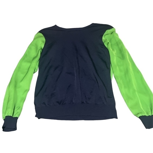 3.1 Phillip Lim For Target Navy Blue Green Colorblock Sweater Women's Si… - Picture 1 of 3
